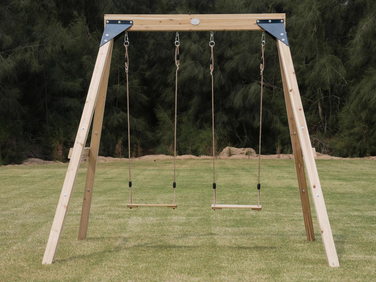 Schaukel Braun - Braun, KONVENTIONELL, Holz/Metall (224/208/186cm) - Ambia Garden