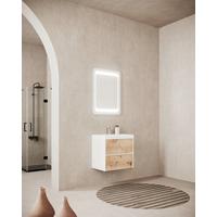 Element S Umivaonikom Portofino - hrast Artisan/bijela visoki sjaj, Moderno, drvni materijal/prirodni materijali (60/51/40cm)