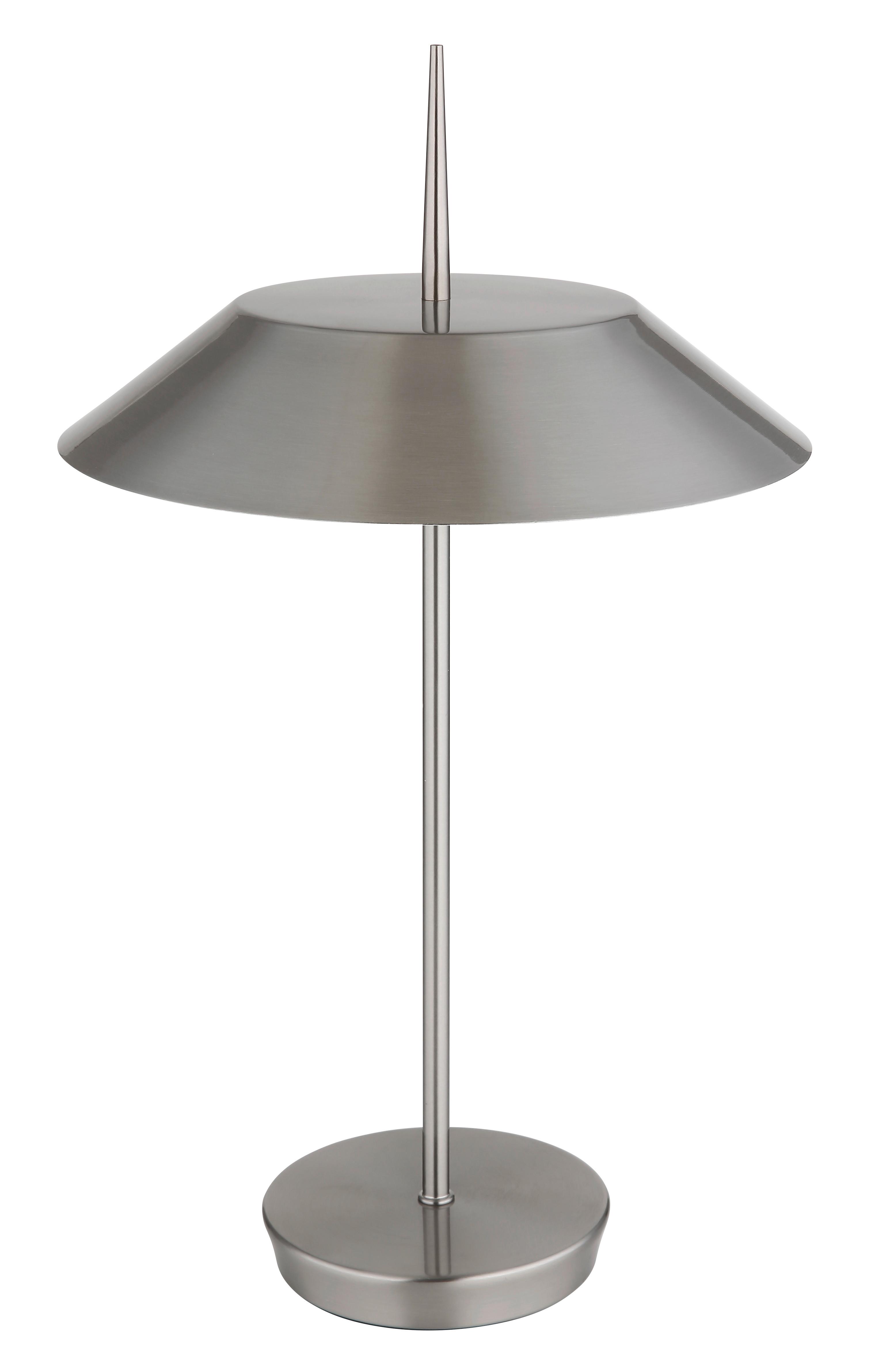 Tischleuchte Brenlor Nickelfarben max. 40 Watt - Nickelfarben, Basics, Metall (30/52cm) - Globo