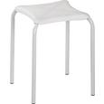 Stapelhocker in Weiß aus Stahl - Weiß, Kunststoff/Metall (34/46/34cm) - Mömax modern living