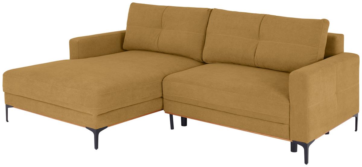 Kutna Garnitura Bergamo - žuta/crna, Moderno, tekstil/metal (162/238cm) - Mömax