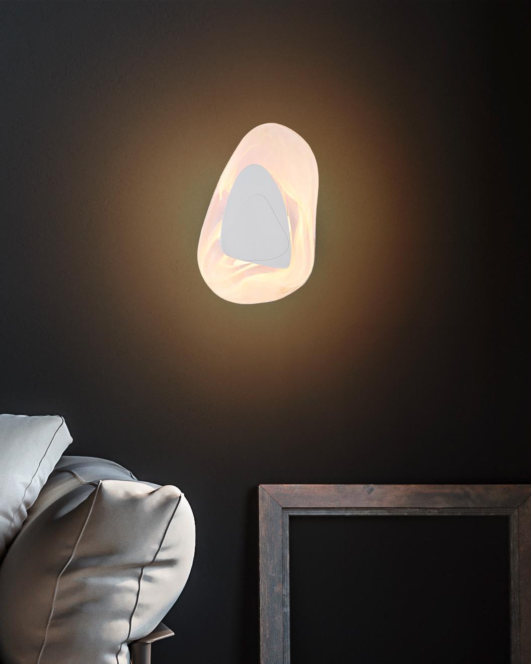 LED-WANDLEUCHTE 78411W DORSEY - Klar/Weiss, Design, Glas/Metall (20,3/31,5cm) - Globo