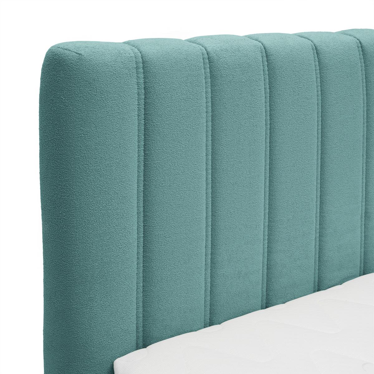 Boxspring Krevet Dixon - tirkizna/crna, Konvencionalno, drvni materijal/drvo (100/200cm) - Premium Living