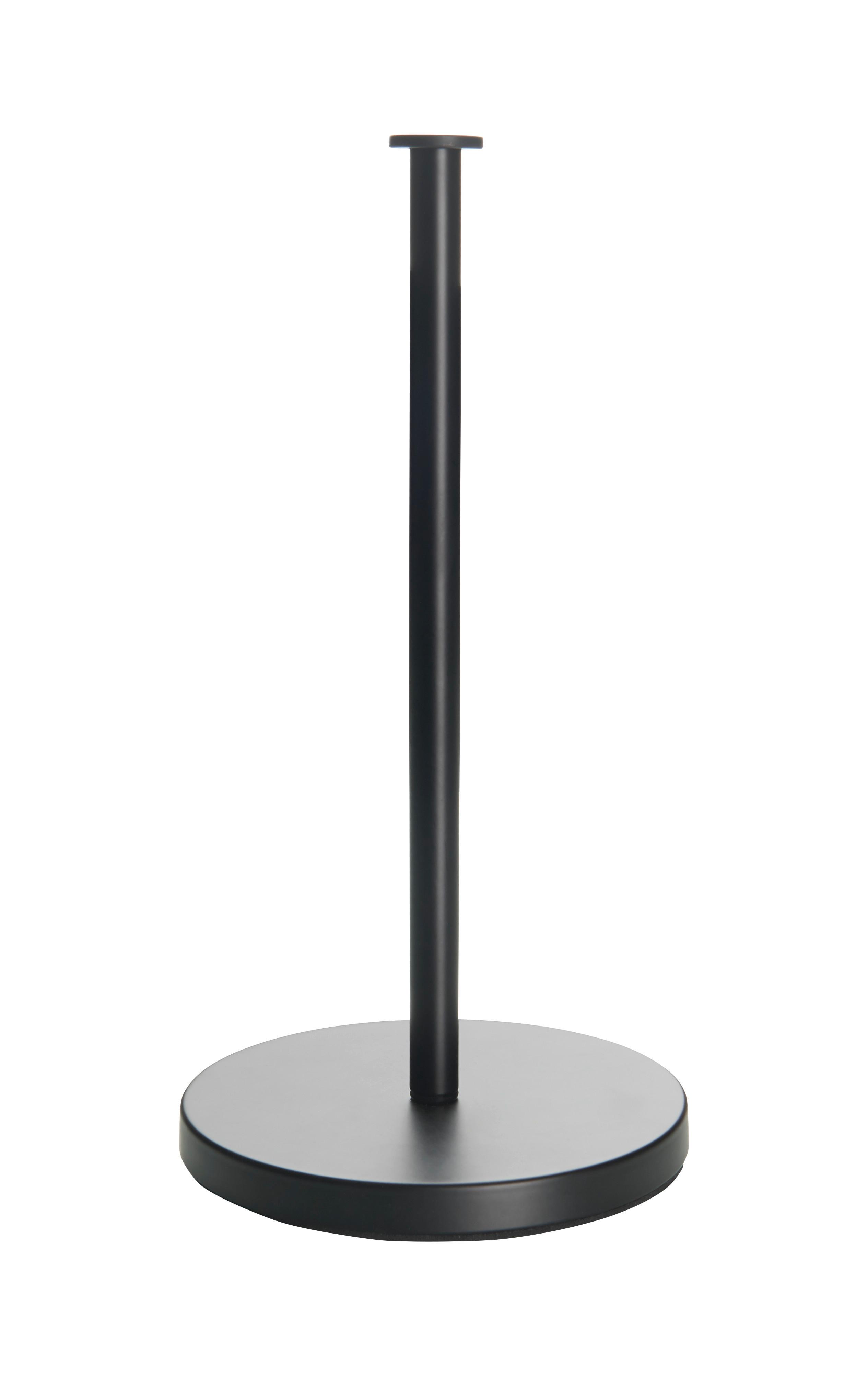 Küchenrollenhalter Leif aus Metall in Schwarz - Schwarz, Modern, Kunststoff/Stein (16/31cm) - Mömax