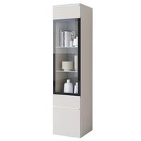 Vitrine Vera Kaschmir - Kaschmir/Beige, Design, Glas/Holzwerkstoff (30/130/33cm) - Livetastic
