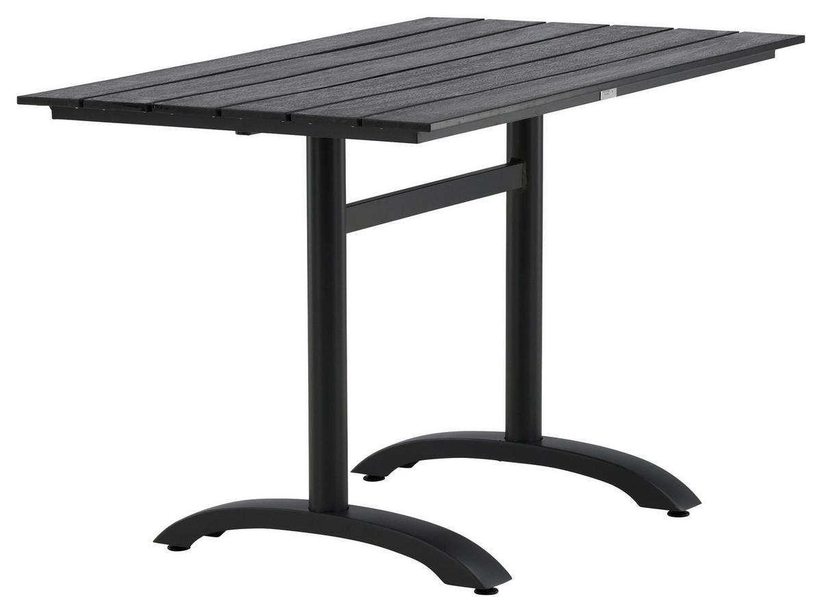 Gartentisch Denver ca. 120x70x74 cm Schwarz - Schwarz, KONVENTIONELL, Metall (120/70/74cm) - Gardenson