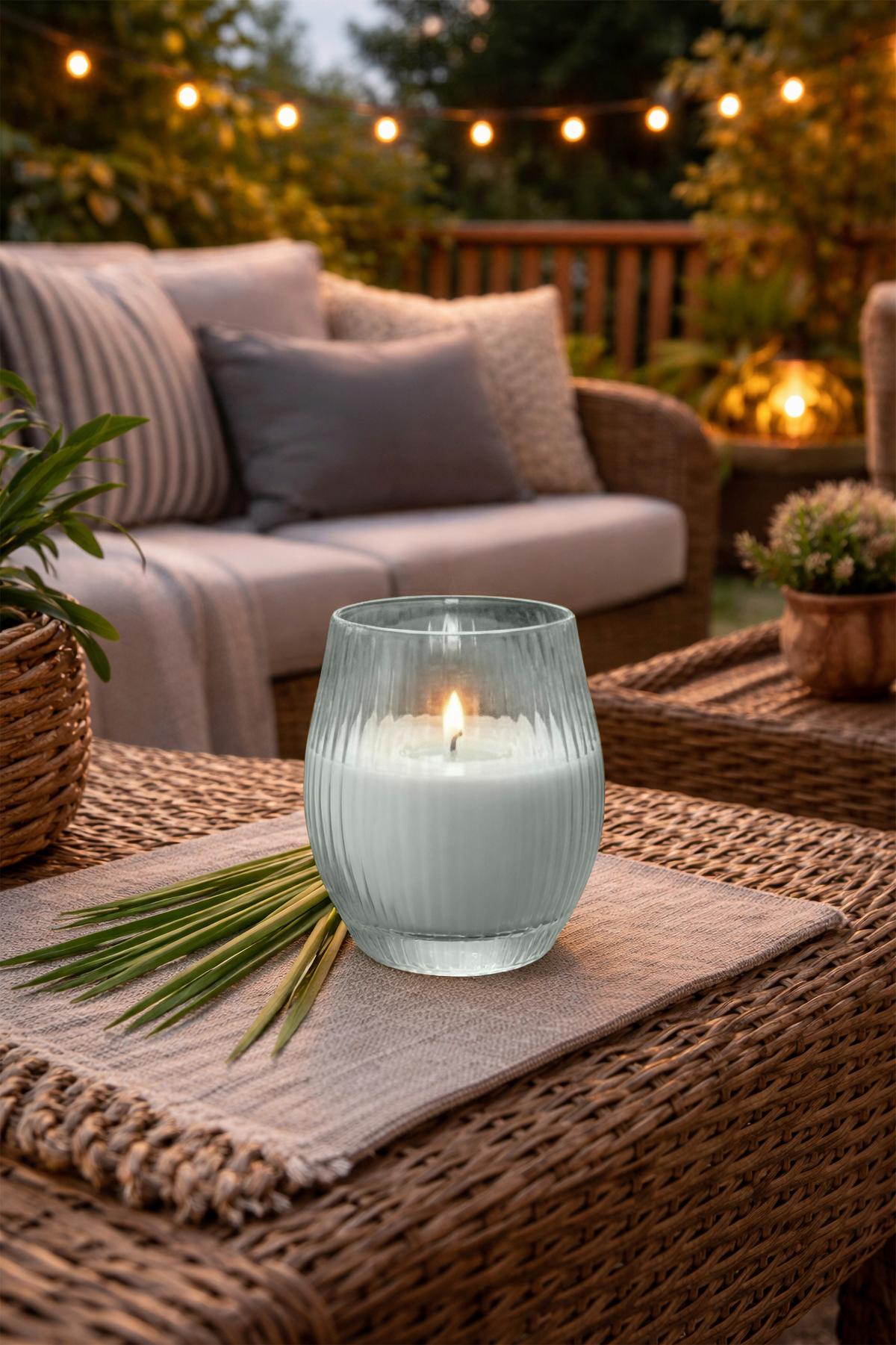Duftkerze Citronella diversen Farben - Salbeigrün/Beige (7,6/12,5cm) - Mömax