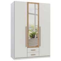 Drehtürenschrank Marburg Eiche Artisan/Weiss - Weiss/Eiche Artisan, Konventionell, Glas/Holzwerkstoff (135/199/58cm) - Mömax