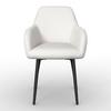 STOL MED ARMSTÖD ALANI - svart/cremefärgad, Modern, metall/textil (60/82,5/58cm) - Bessagi Home