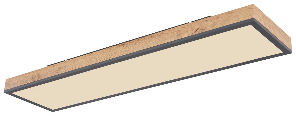 Deckenleuchte Doro in Graphitfarben max. 24Watt - Opal/Graphitfarben, Basics, Kunststoff/Metall (80/20cm) - Globo