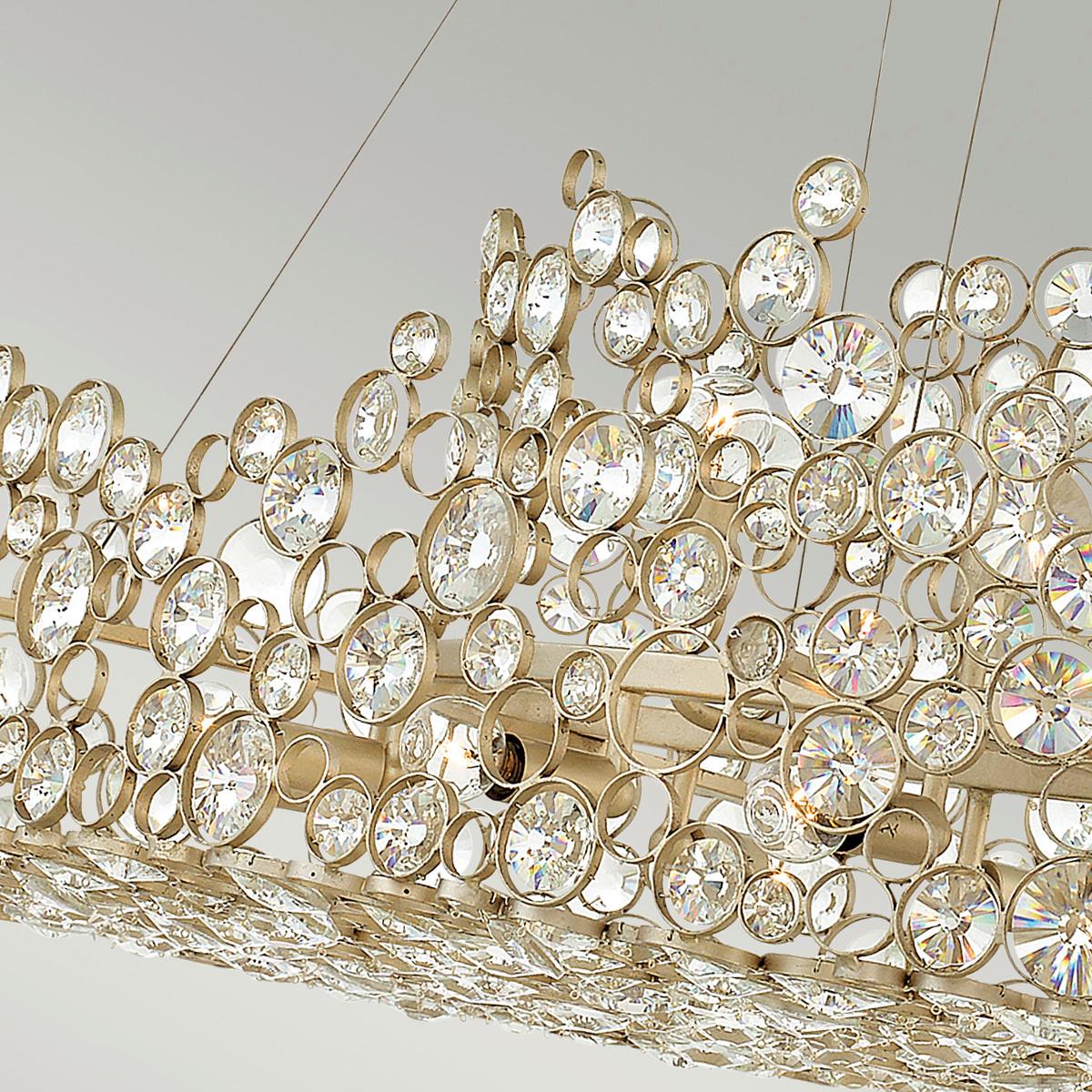 Luster Anya - srebrne boje, Konvencionalno, staklo/metal (101.6/61/41cm) - Elstead Lighting