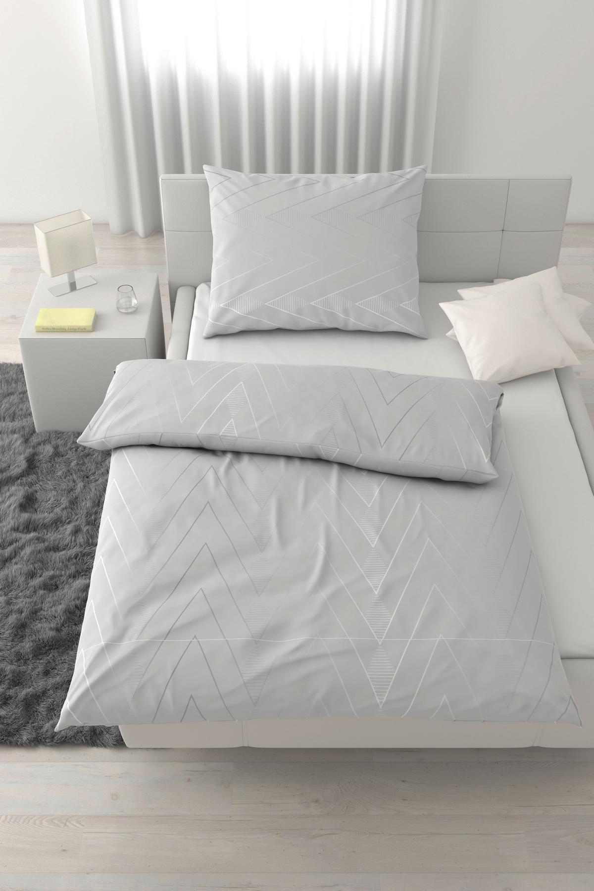 Bettwäsche Doha Hellgrau ca. 140x200cm - Hellgrau, Textil (140/200cm) - Mömax