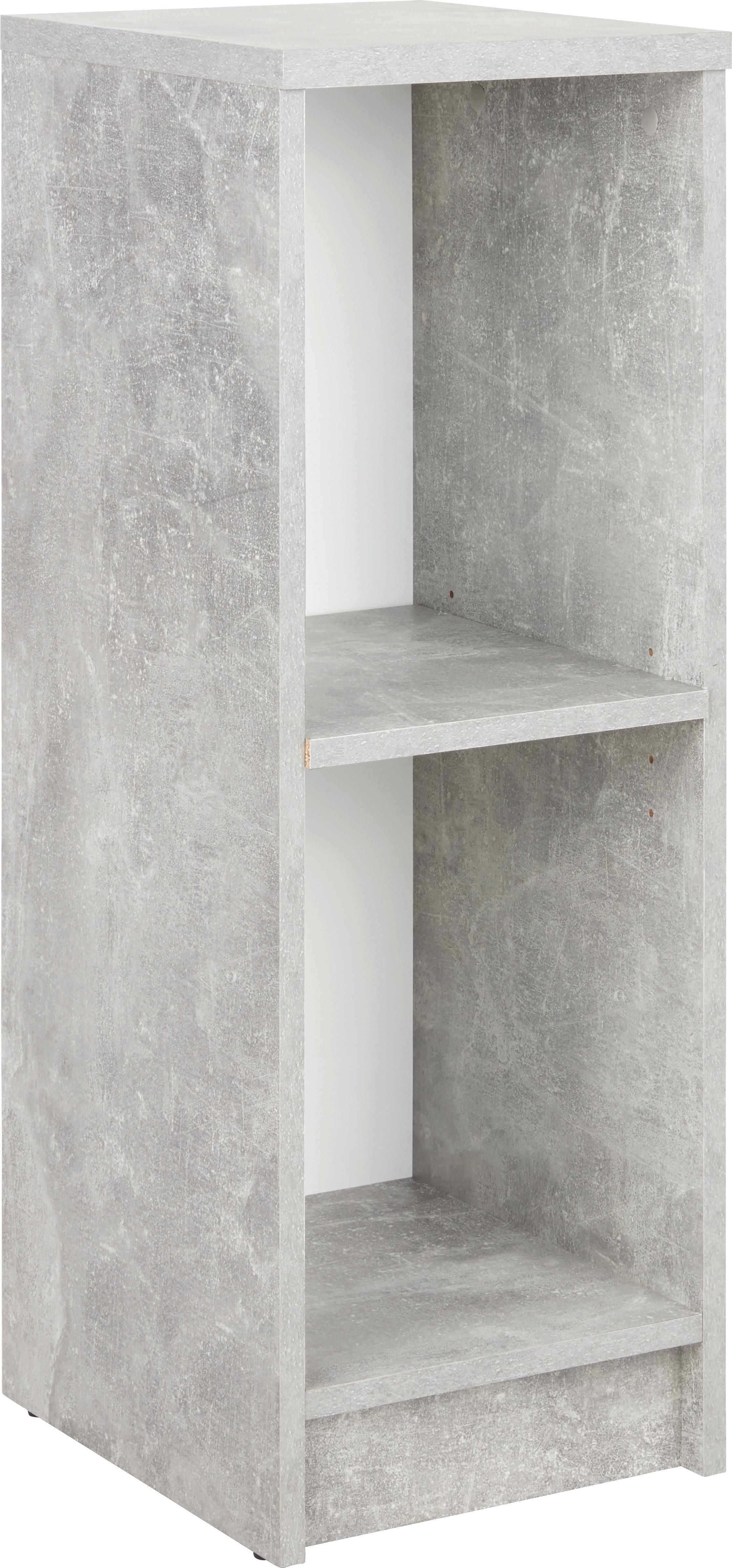 Regal 4-you New Yur04, Siva, Bela - siva/črna, Moderno, leseni material (30/85,5/34,6cm) - Mömax