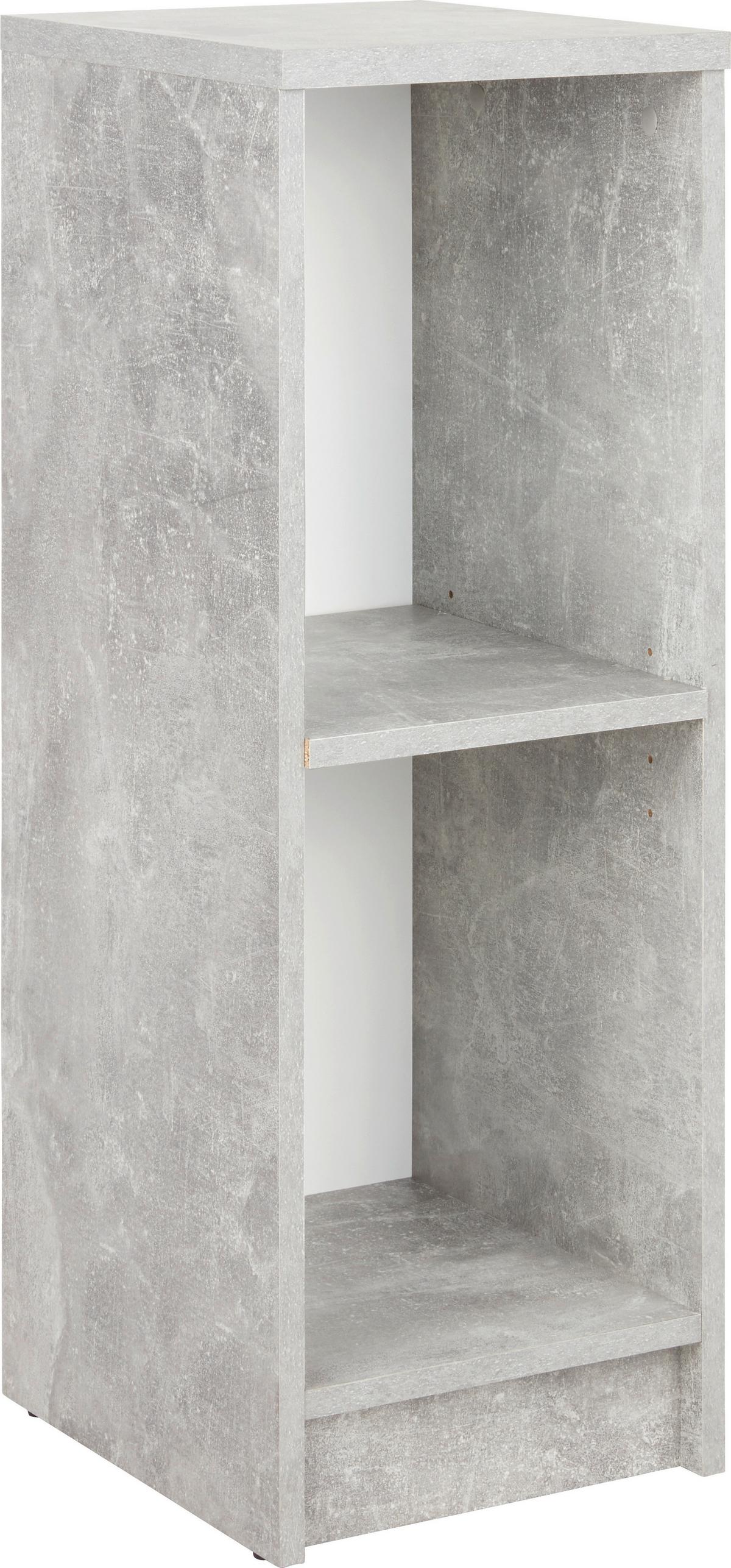 Regal 4-you New Yur04, Siva, Bela - siva/črna, Moderno, leseni material (30/85,5/34,6cm) - Mömax