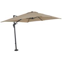 Ampelschirm Vito ca.250x250cm Taupe - Taupe/Anthrazit, MODERN, Textil/Metall (250/250cm) - Siena Garden