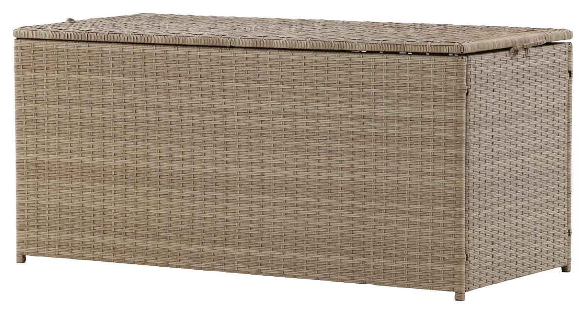 Kissenbox London ca. 130x60x60 cm Hellbraun - Hellbraun, KONVENTIONELL, Kunststoff (130/60/60cm) - Gardenson