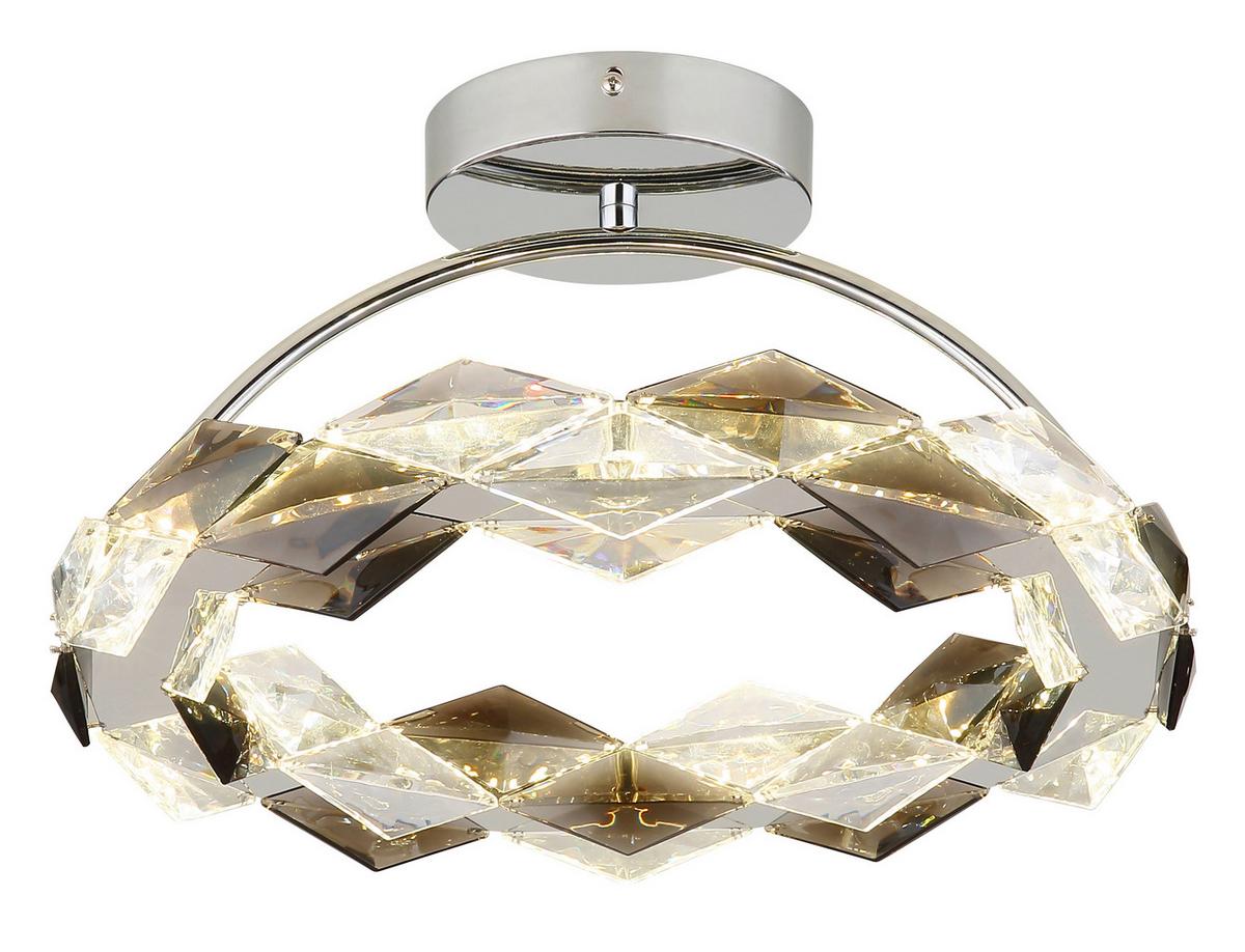 Led Svjetiljka Stropna 67318d - prozirno, Design, metal/plastika (37,5/21,5cm) - Globo