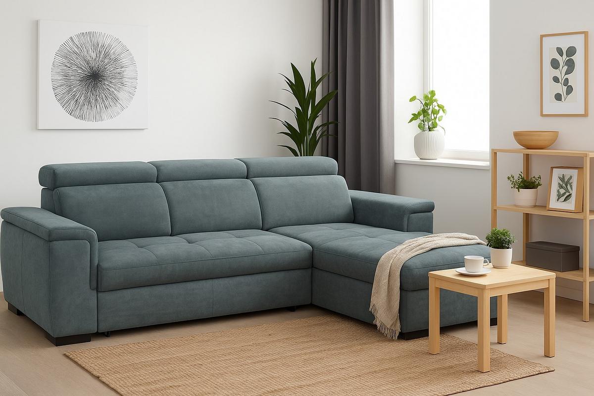 Sarokkanapé Paris - fekete/sötétzöld, Modern, faalapú anyag/textil (275/100/180cm) - Mömax