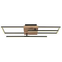 Stropna Led-svetilka Kendra, S Sijalko - črna/temno rjava, Design, kovina/umetna masa (80/20/11,5cm) - Globo