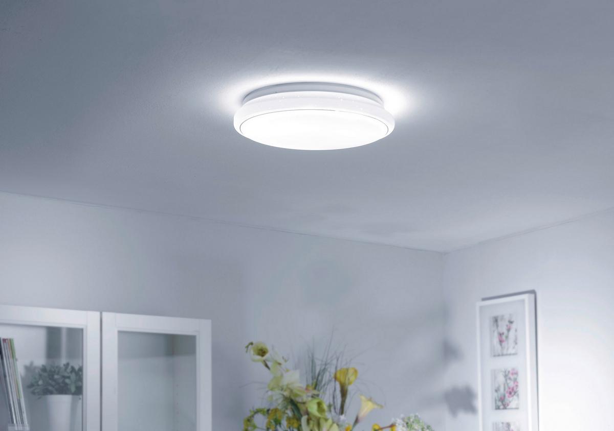 LAMPA SUFITOWA LED 14364-16 JUPITER - biały, Design, tworzywo sztuczne/metal (44/44/10cm)