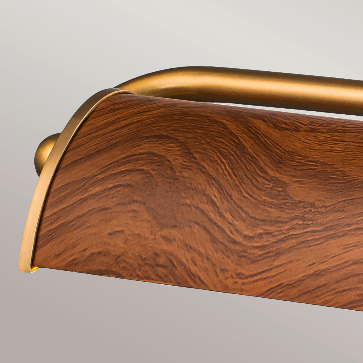 Képmegvilágító Lámpa Winchfield-Pll-Ab-Oak - tölgyfa színű/sárgarézszínű, Konventionell, fém (12.7/70.3/31.8cm) - Elstead Lighting