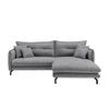 Ecksofa Lava ca. 255x180 cm Grau - Schwarz/Grau, Design, Textil/Metall (255/180cm) - Livetastic
