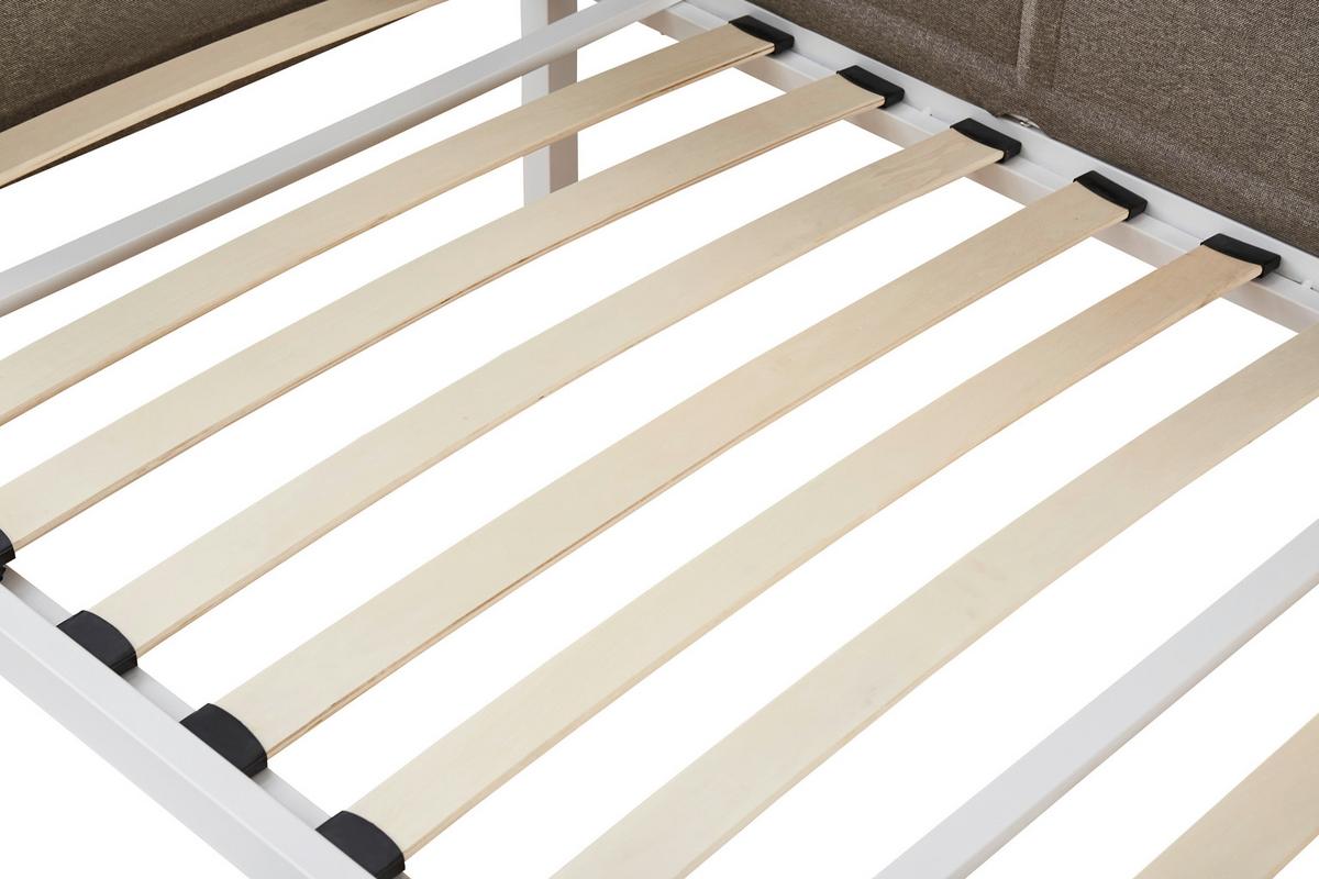 Etagenbett Timo in Weiss ca. 2x ca. 90x200cm - Weiss/Grau, Konventionell, Metall (208/161/96cm) - Zandiara