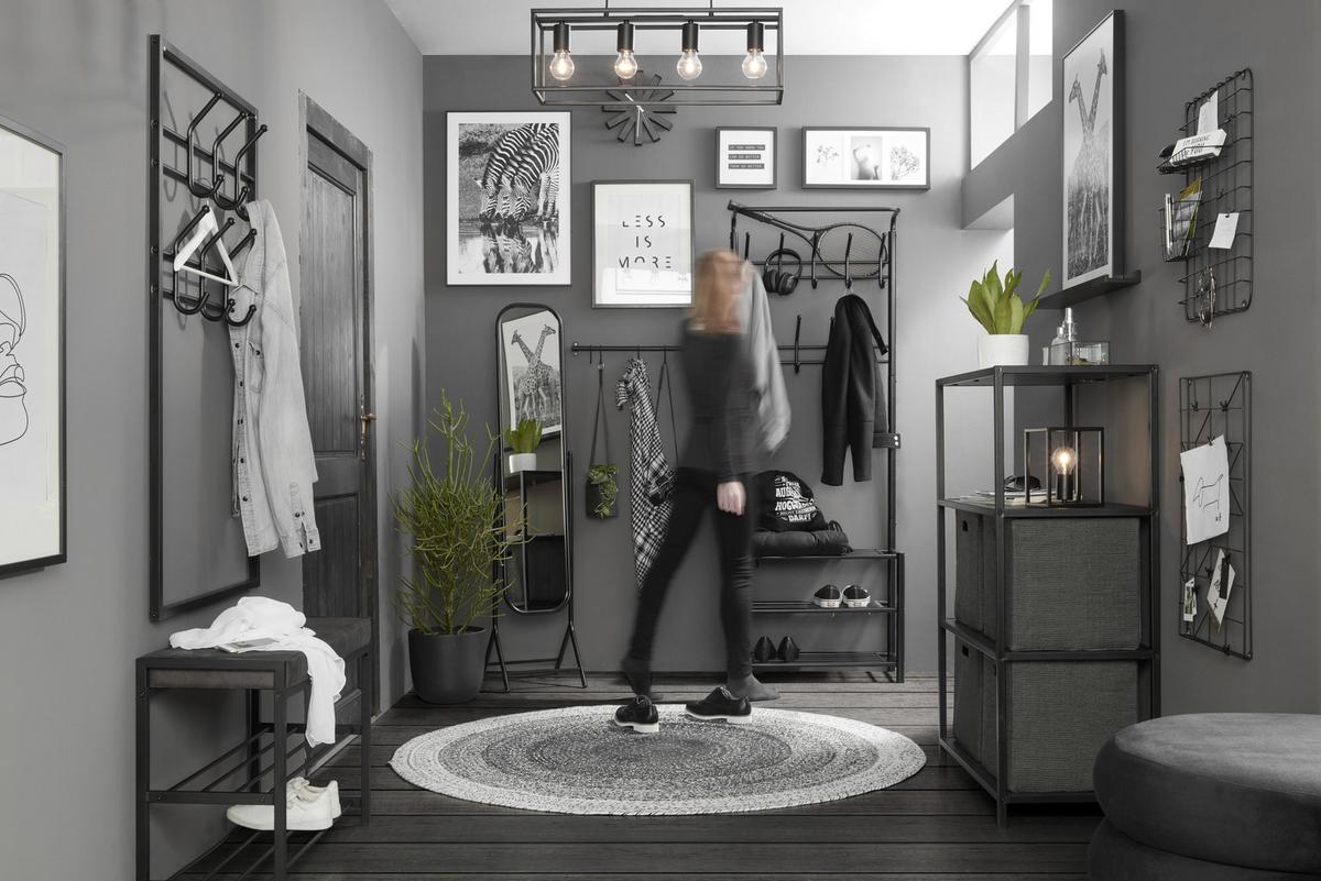 tableau Elena in Schwarz ca. 50x70cm - noir/blanc, bois/papier (50/70cm) - Mömax