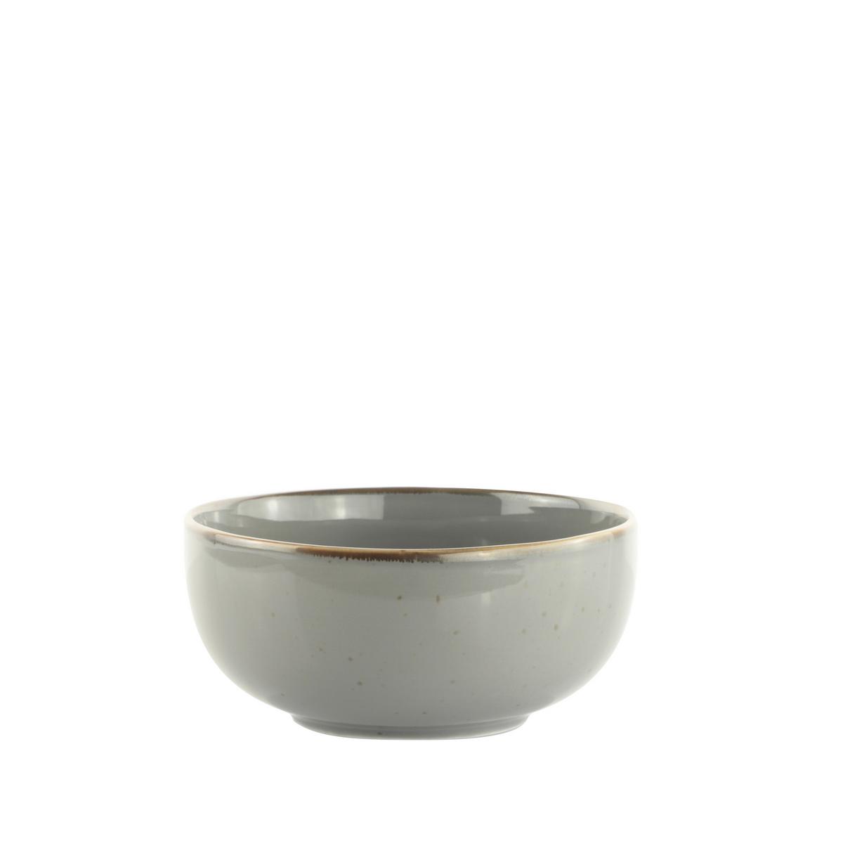 Bol pentru cereale CAPRI - gri, Modern, ceramică (16,5/7,4cm) - Mömax