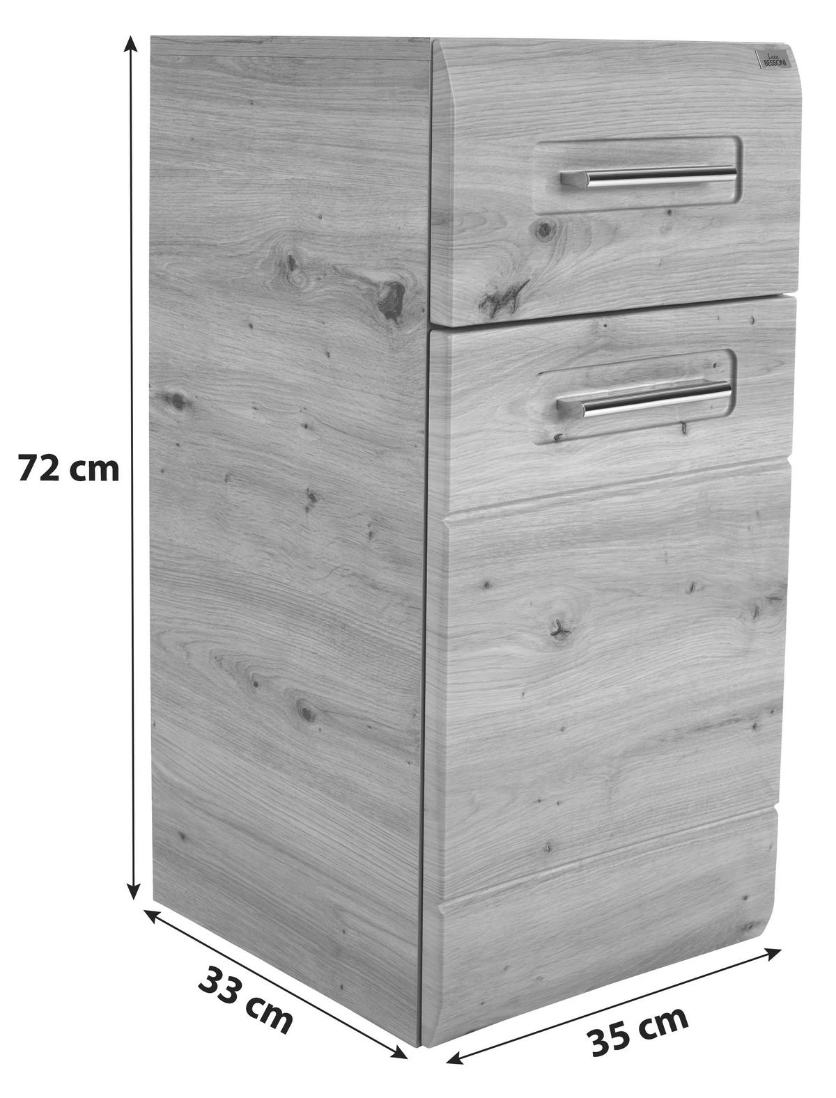 Dulap inferior Avensis - culoare lemn stejar, Modern, material pe bază de lemn (35/72/33cm) - Luca Bessoni