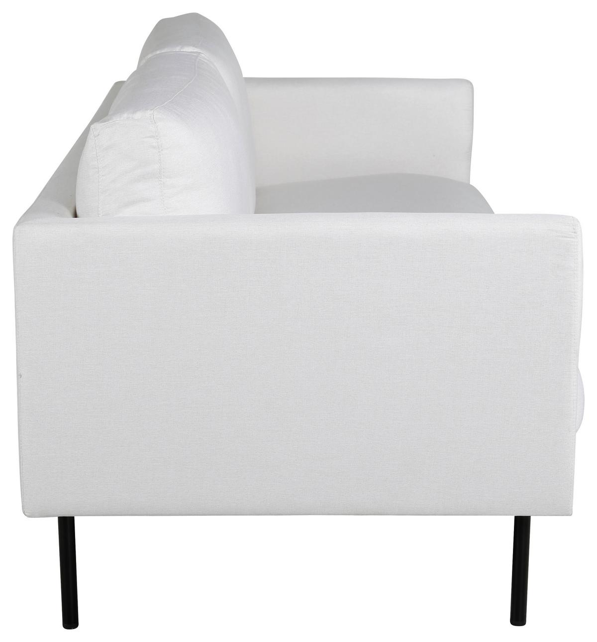 2-SITZER-SOFA ZOOM - Creme/Schwarz, Design, Textil/Metall (180/78/80cm) - Livetastic