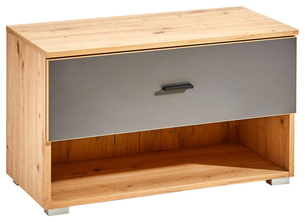 PRZEDPOKÓJ PETE - antracytowy/dąb artisan, Konventionell, materiał drewnopochodny (165/198/38cm) - Carryhome