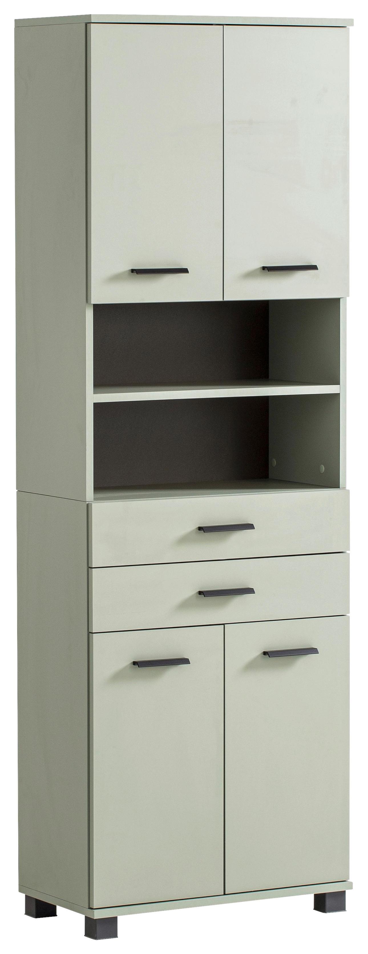 Visoka Omara Palermo, Pastelno Zelena - črna/pastelno zelena, Konvencionalno, kovina/umetna masa (60/181/33cm) - Stylife