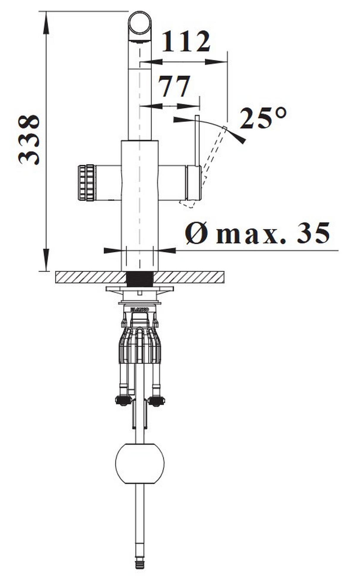 Küchenarmatur 527924 Schwarz - Schwarz, MODERN, Metall (33,8cm) - Blanco