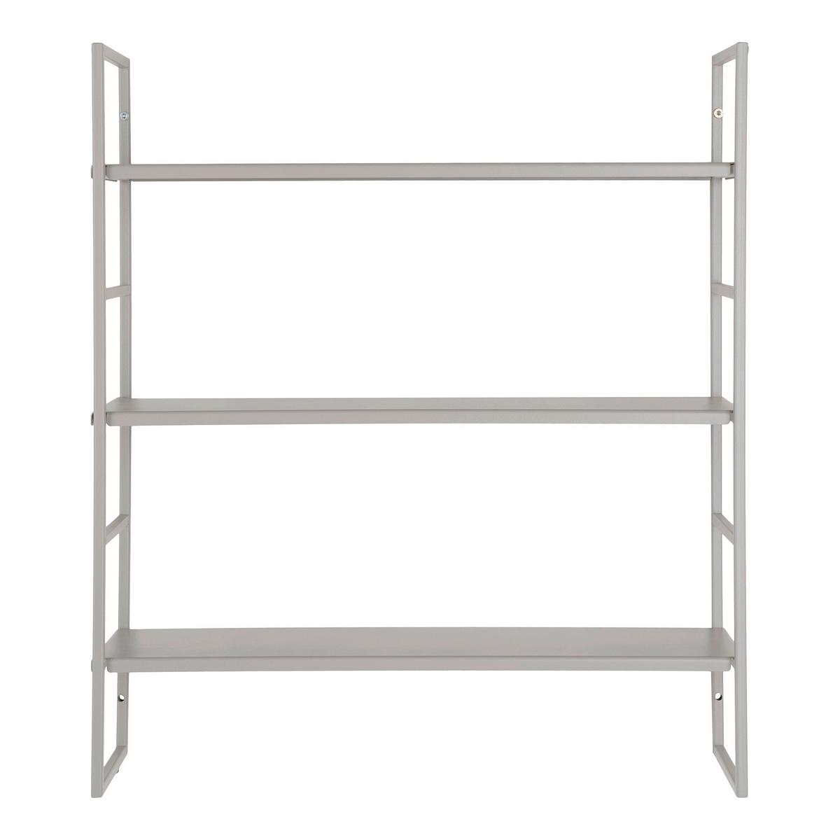 Wandregal Beja Shelves Grau - Grau, Design, Metall (48/55/17cm)