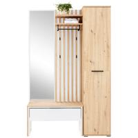 Predsoblje Madera - bijela/hrast Artisan, Trend, drvni materijal (122/190/38cm) - Modern Living