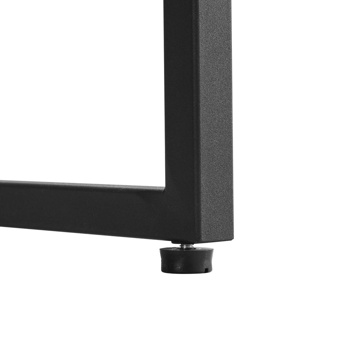 KOMODA NISKA BUENO - kolor ciemnego dębu/czarny, Modern, materiał drewnopochodny/metal (160/60/40cm) - Xora