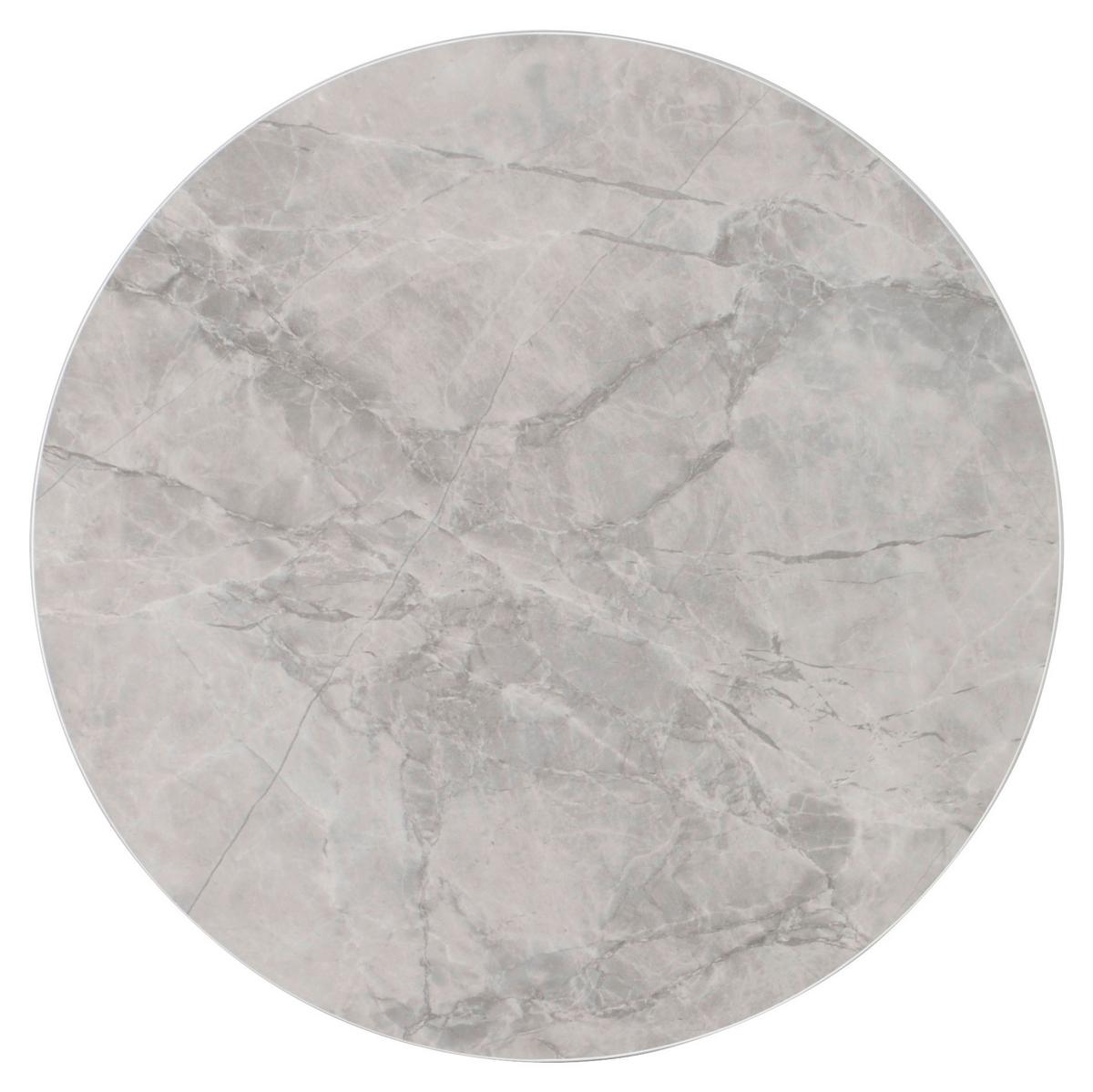 STOLIK BOCZNY GROOVE - jasnoszary/czarny, Design, materiał drewnopochodny/ceramika (50/50/45cm) - Stylife