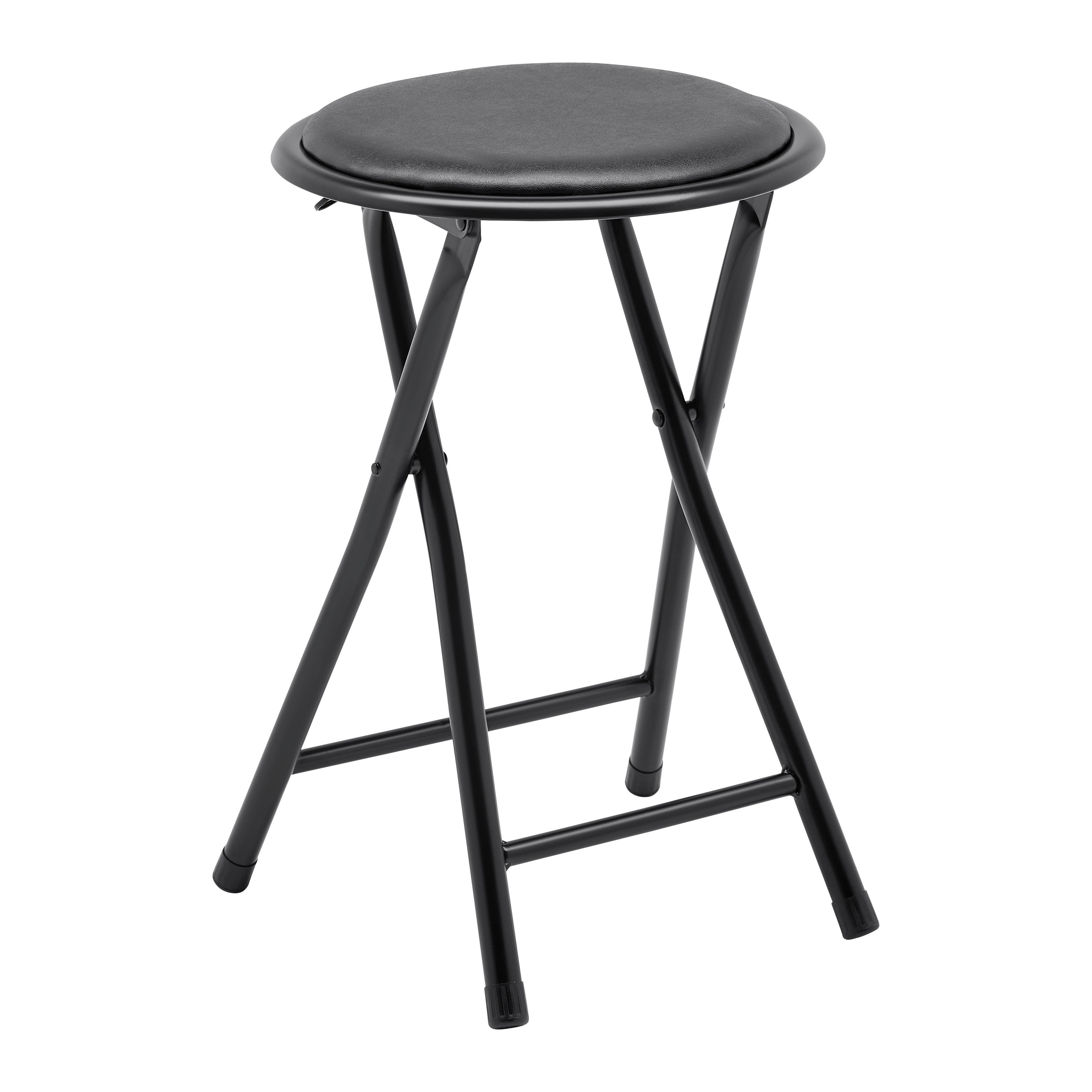 Klapphocker Raki II Schwarz - Schwarz, KONVENTIONELL, Holzwerkstoff/Textil (30/45/30cm) - Mömax