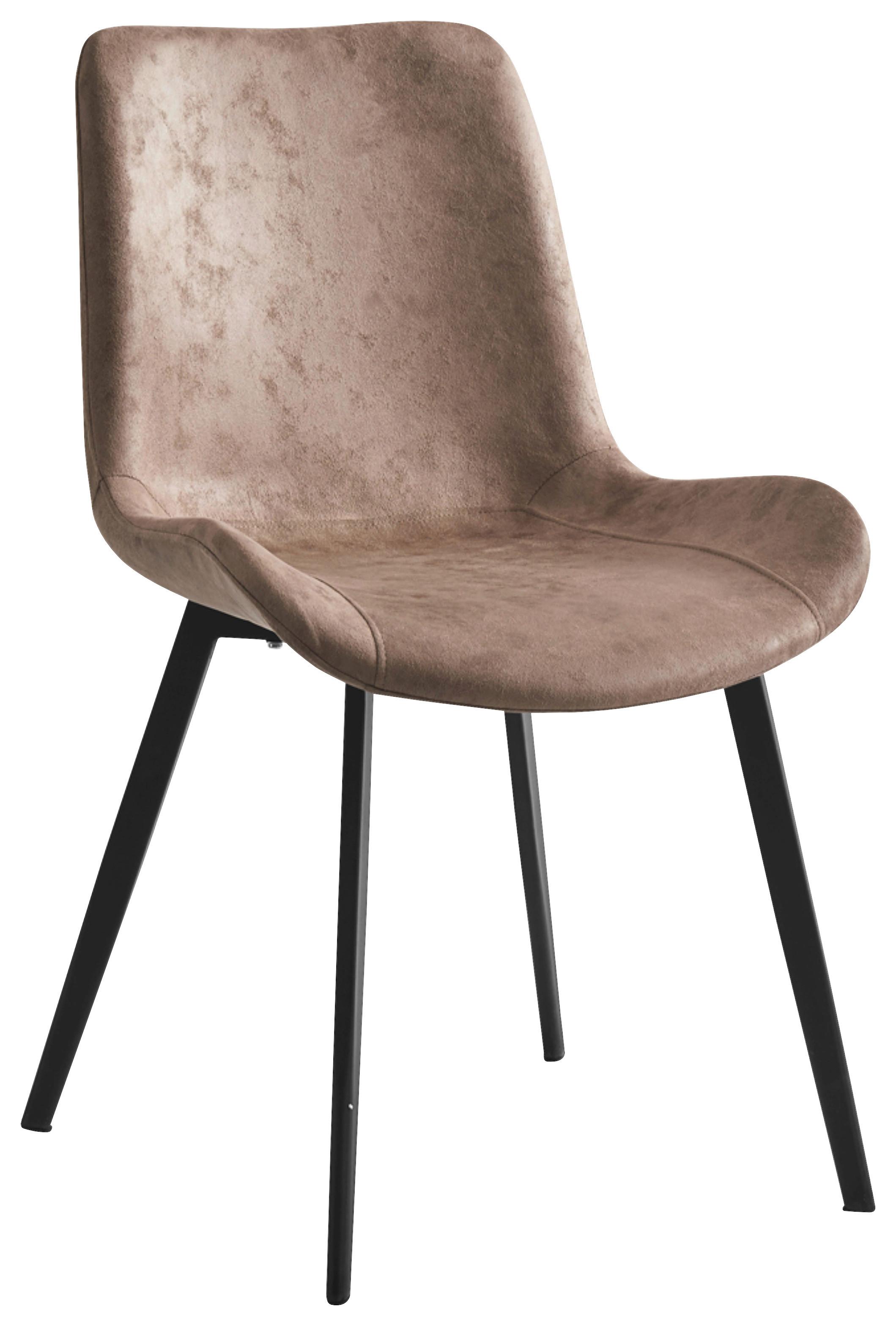 Stol Lorne, Bež - črna/bež, Konvencionalno, kovina/tekstil (52/84,5/56cm)
