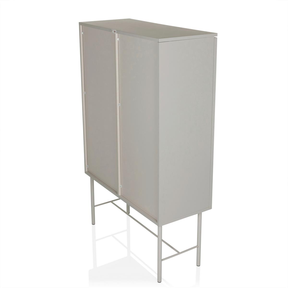 Regal Sio, Siva - siva, Moderno, kovina/leseni material (82/35/130cm) - MID.YOU