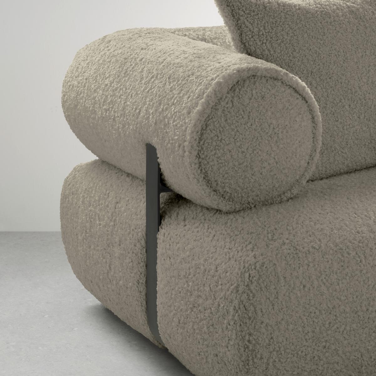 Wohnlandschaft Casimir Silberfarben - Silberfarben/Schwarz, LIFESTYLE, Kunststoff/Textil (310/180cm) - Premium Living
