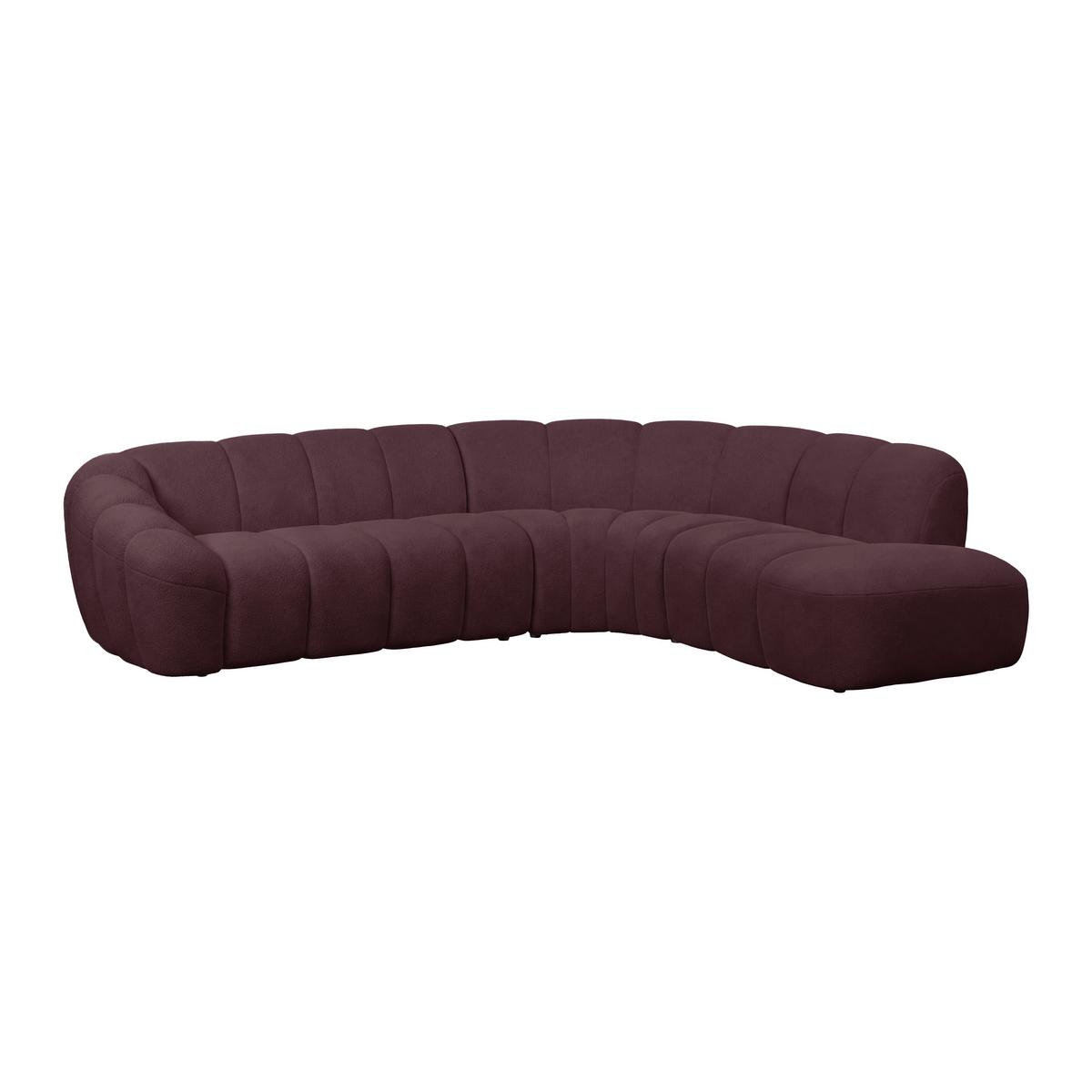 Megasofa Deseo Bordeaux - Bordeaux/Schwarz, MODERN, Kunststoff/Textil (310/250cm) - Mömax