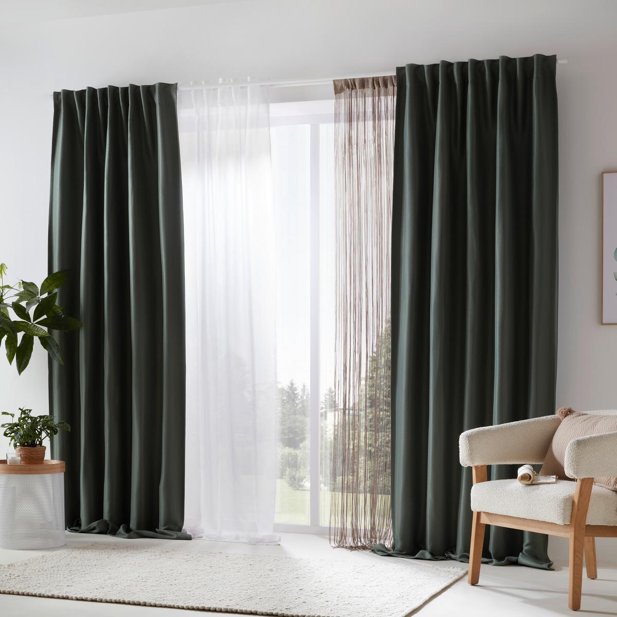 Zatemnitvena Zavesa Roman - zelena, Moderno, tekstil (135/255cm) - Premium Living