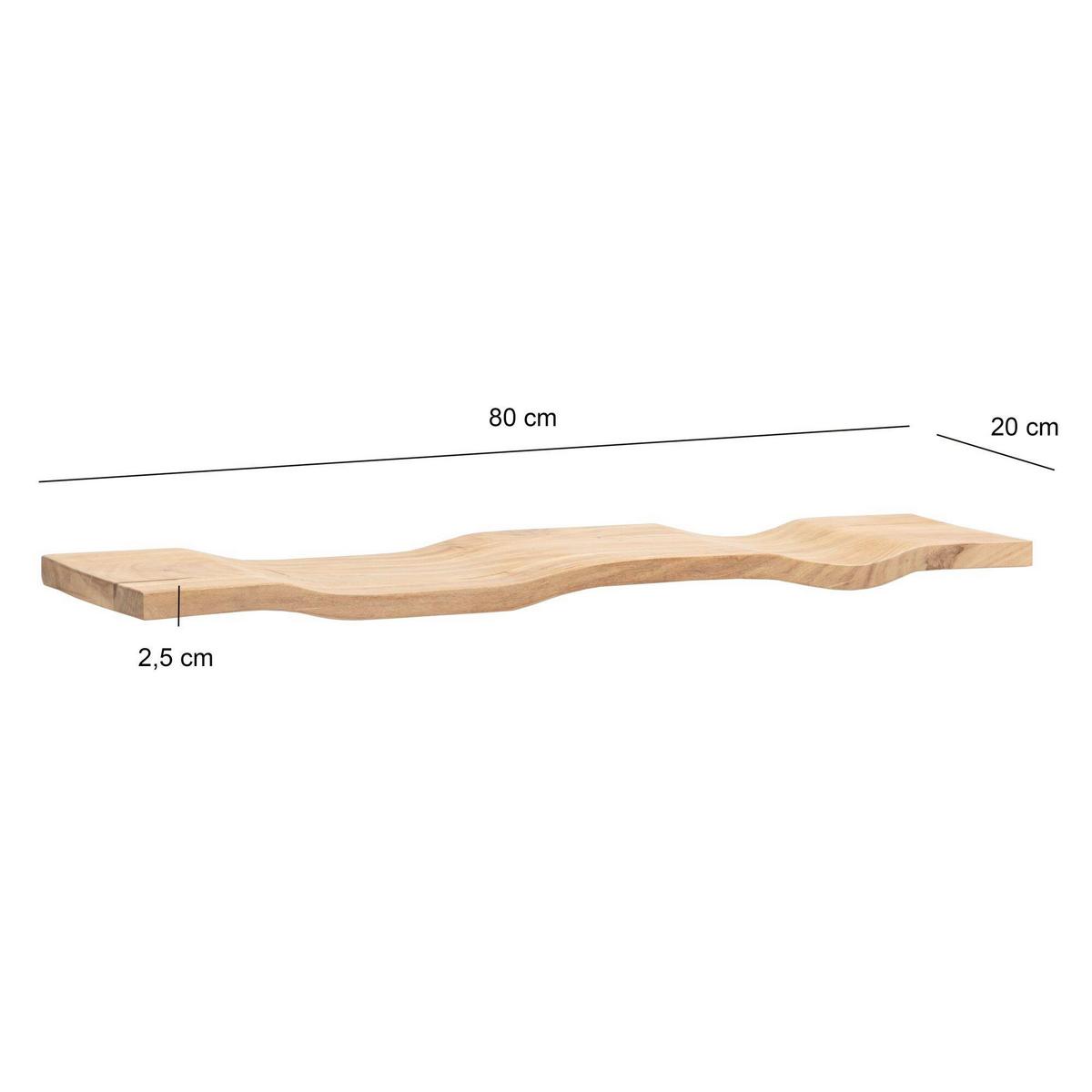 Wandboard Wl7.397 - Akaziefarben, Design, Holz (80/5/20cm) - Livetastic
