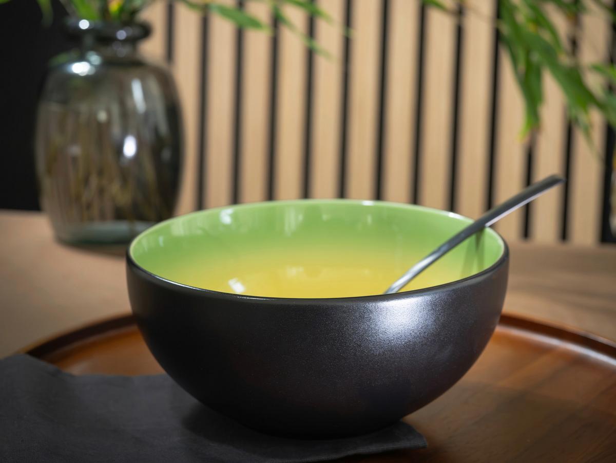 Tálszett 24930 Hot Green Buddha Bowl - sárga/fekete, Basics, kerámia (17,5/8,5cm) - Creatable