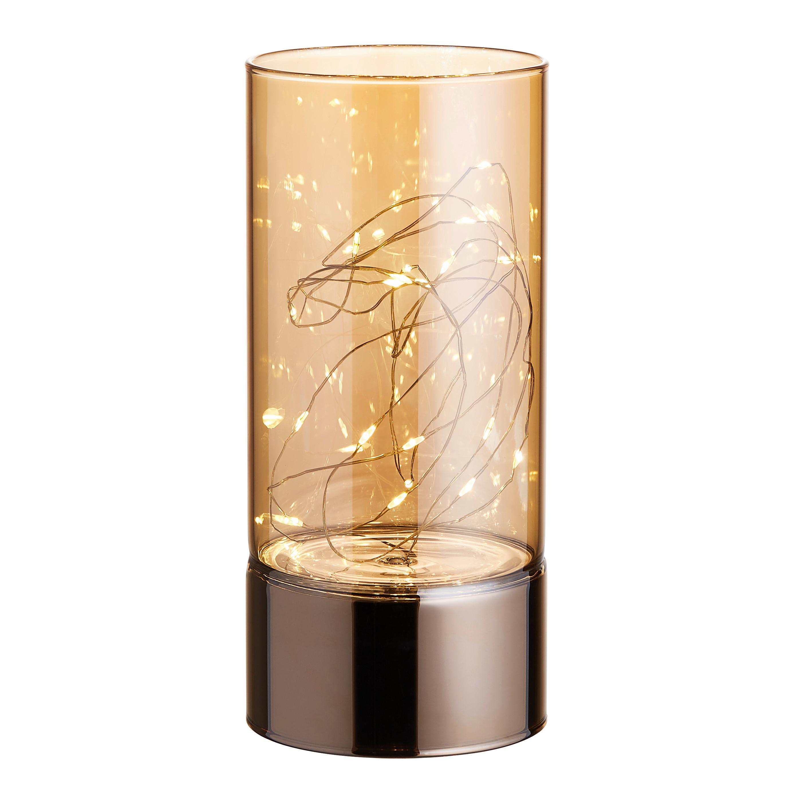 KOLUMNA DEKORACYJNA JP17737 - kolor złoty, Lifestyle, szkło (9/20cm) - X-Mas