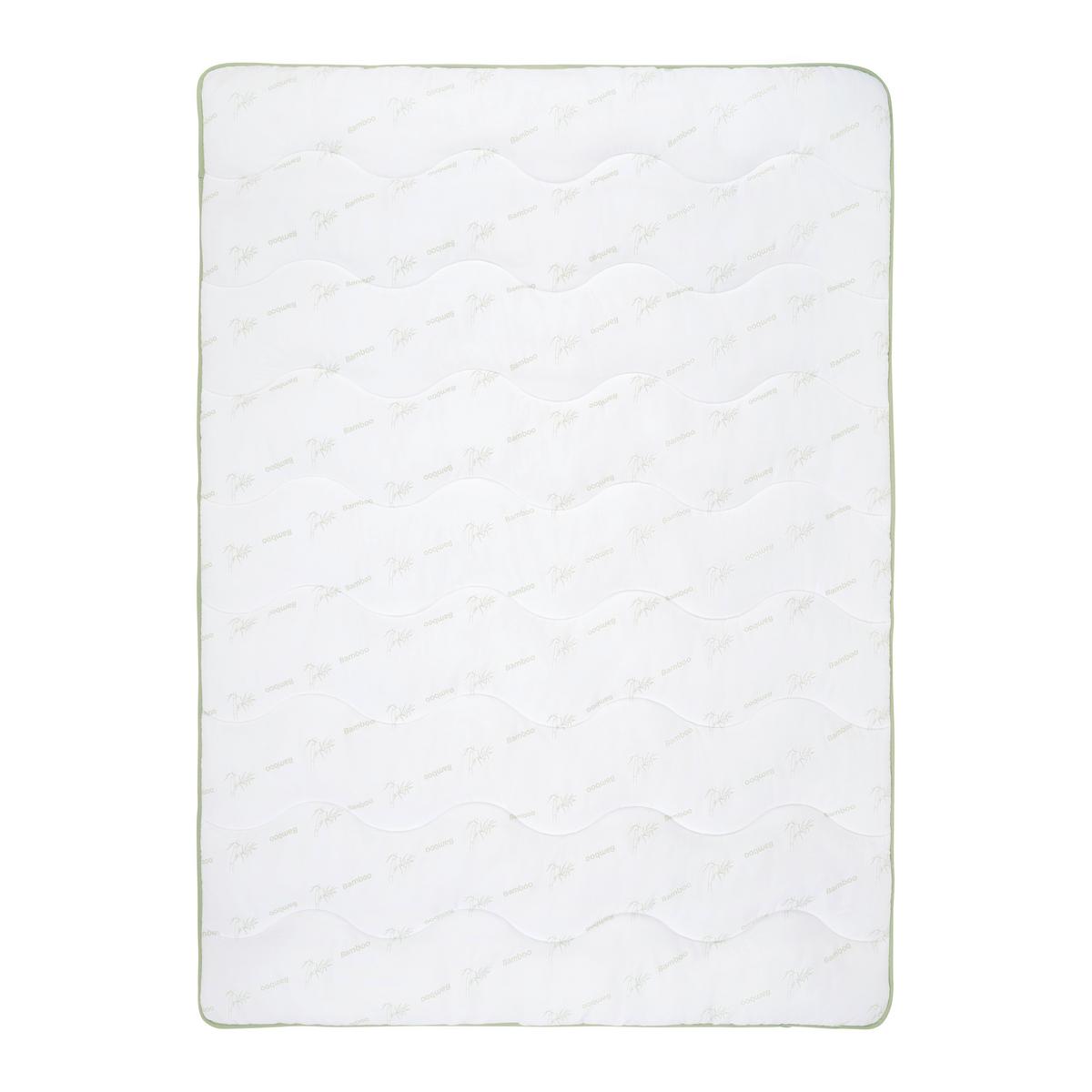 Pilotă matlasată Bambus, cca. 135-140x200 cm - alb, plastic/textil (135/200cm) - Nadana