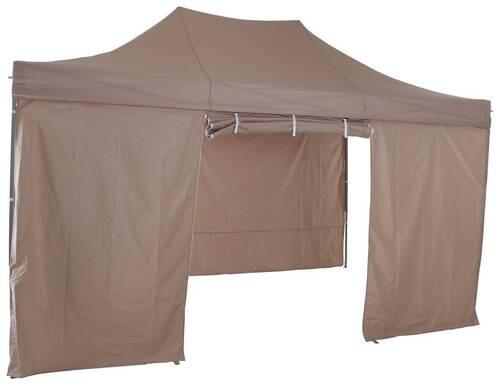 Pavillon L30551 450x300 cm Seitenteilen + UV-beständig - Taupe, KONVENTIONELL, Textil (450/330/300cm) - Siena Garden