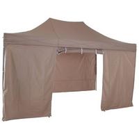 Pavillon L30551 450x300 cm Seitenteilen + UV-beständig - Taupe, KONVENTIONELL, Textil (450/330/300cm) - Siena Garden